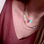 Kολιέ Ματάκι Δάκρυ Με Χρυσή Αλυσίδα