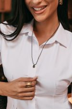 Κολιέ Με Ματάκι Χρυσό-Μαύρο - Image 4