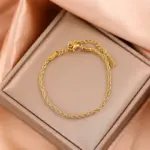 Βραχιόλι Αλυσιδάκι Twist Bracelet - Χρυσό - Image 2