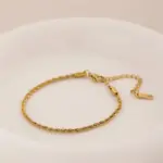 Βραχιόλι Αλυσιδάκι Twist Bracelet - Χρυσό