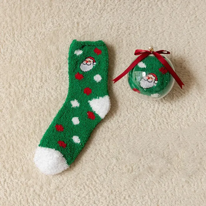 Christmas Socks Gift Ball - Santa Green - Image 2