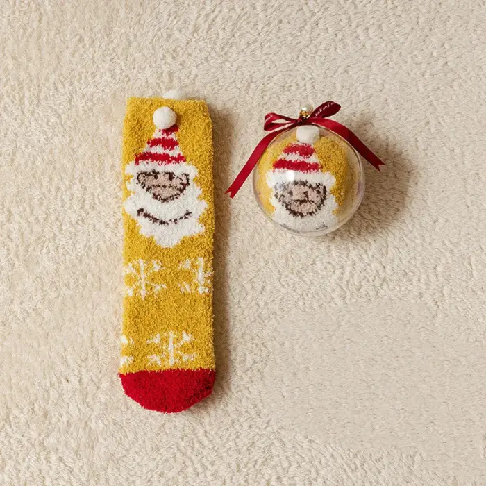 Christmas Socks Gift Ball - Santa Yellow - Image 2