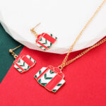 Christmas Set Gift Σκουλαρίκια και Κολιέ - Χρυσό