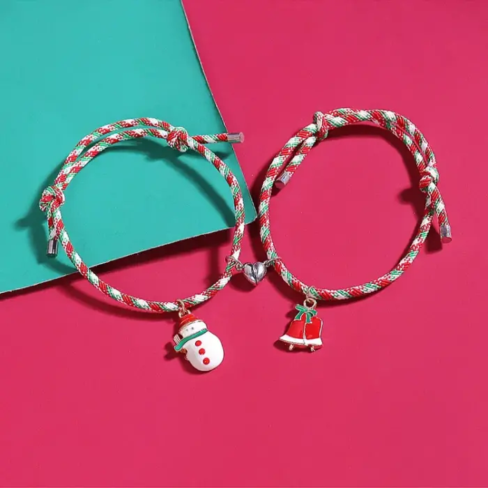 Βραχιόλια Set 2 Τεμαχίων Christmas Snowman & Bell - Image 2
