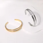 Βραχιόλι Σταθερό Double - Ασημί - Image 2