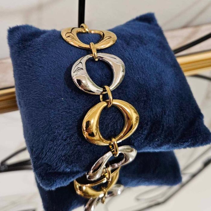 Βραχιόλι Δίχρωμο Circles - Image 3