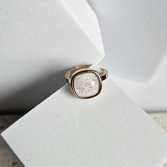 Δαχτυλίδι Ρυθμιζόμενο Pink Square - Image 3