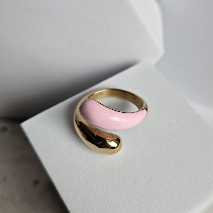 Δαχτυλίδι Ρυθμιζόμενο Hug Ροζ - Image 2