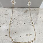 Κολιέ με Μαργαρίτες από Περλίτσες - Χρυσό