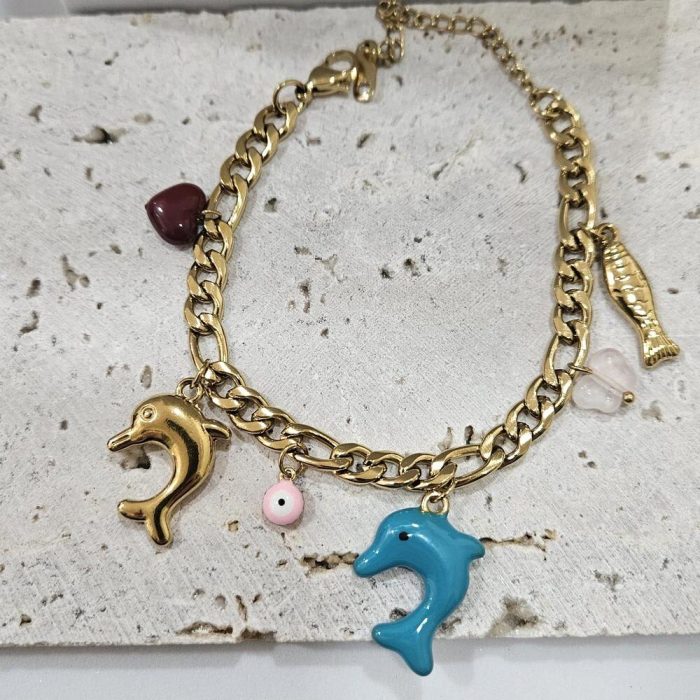 Βραχιόλι Αλυσίδα Charms Elephants - Image 2