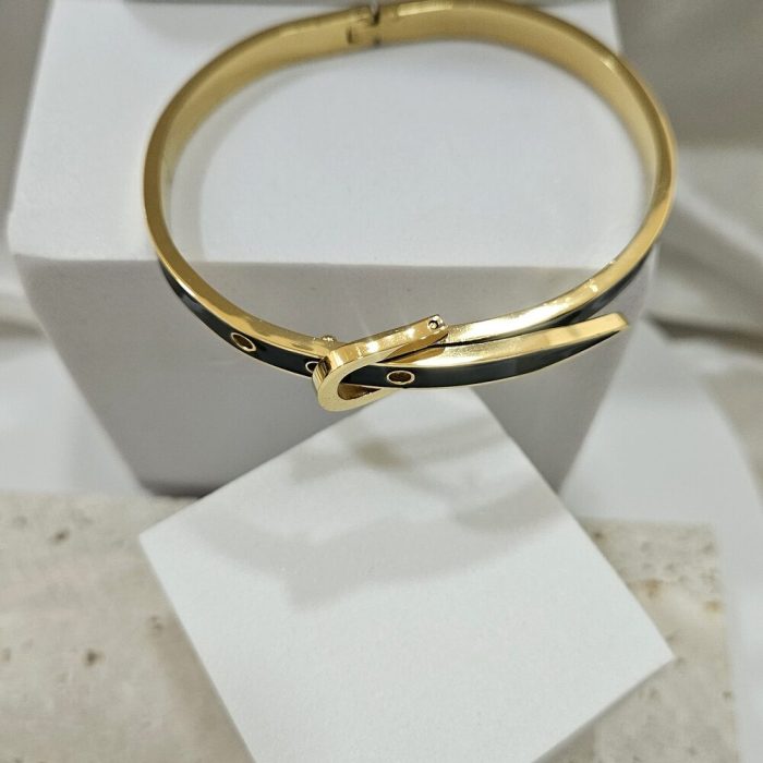 Βραχιόλι Χειροπέδα Black Bell - Χρυσό - Image 2