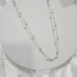 Κολιέ Διπλό με Περλίτσες Διακριτικές - Χρυσό