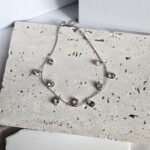 Βραχιόλι Ποδιού Με Διάφανες Πέτρες - Ασημί