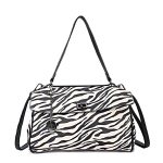 Τσάντα ώμου BTB0023 - Ασπρο/Μαύρο