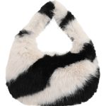 Γούνινη τσάντα ώμου μικρή XY-2412 - Ασπρο