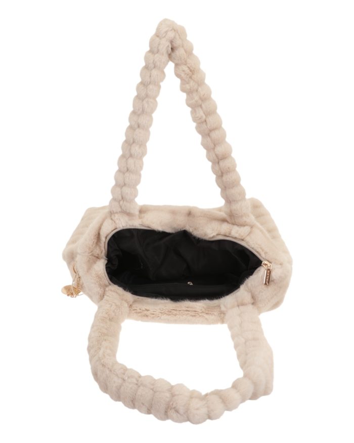 Γούνινη τσάντα XY2413 - Μπέζ - Image 3