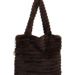 Γούνινη τσάντα XY2413 - Καφέ