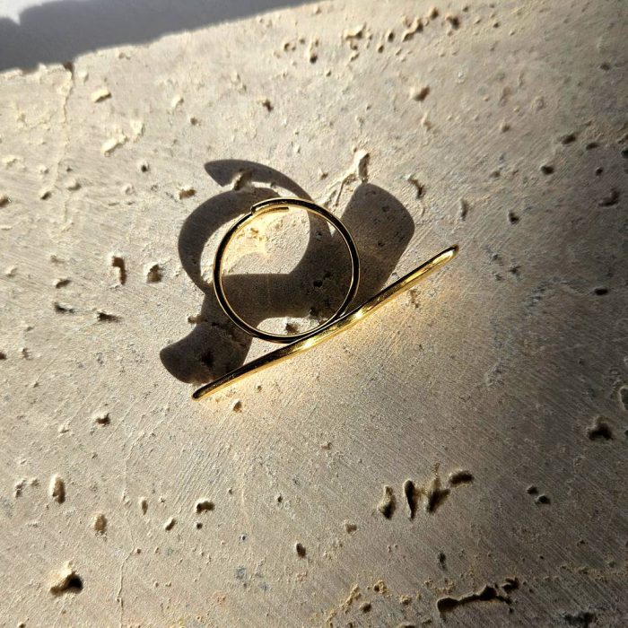 Δαχτυλίδι Ρυθμιζόμενο S Line - Χρυσό - Image 2