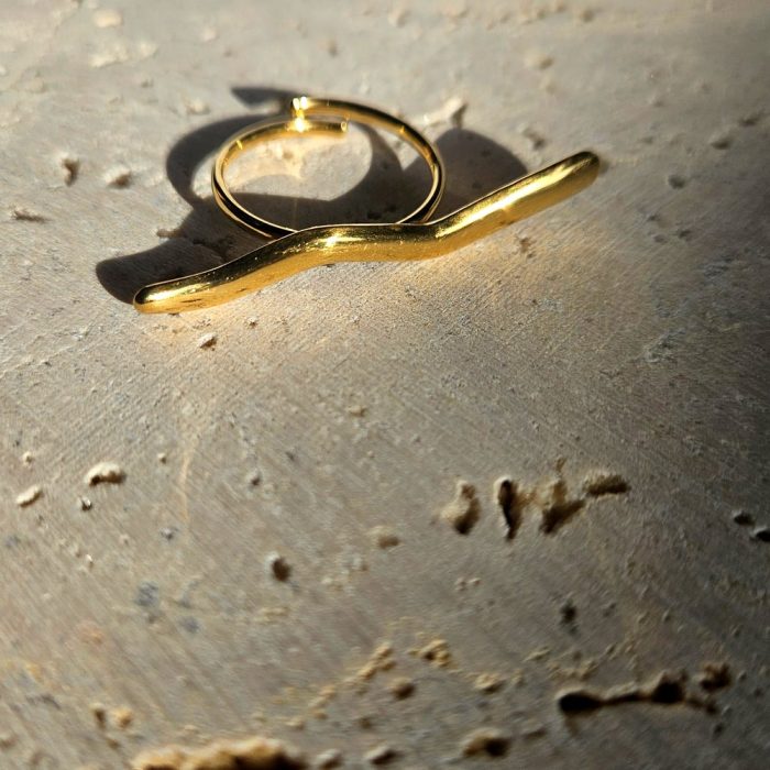 Δαχτυλίδι Ρυθμιζόμενο S Line - Χρυσό - Image 3