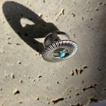 Δαχτυλίδι Ρυθμιζόμενο Zagre Circle Με Μπλε Πετράδι - Ασημί - Image 2