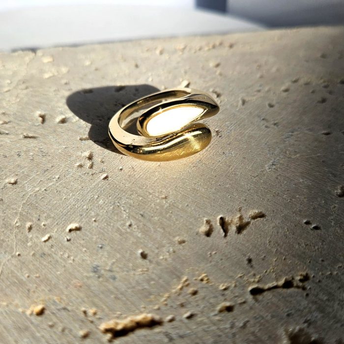 Δαχτυλίδι Ρυθμιζόμενο White Pearl - Χρυσό - Image 3