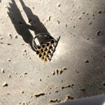 Δαχτυλίδι Ρυθμιζόμενο Pearl Rombus - Δίχρωμο - Image 2