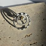 Δαχτυλίδι Ρυθμιζόμενο Circle By Circle με Λευκό Πετράδι - Ασημί