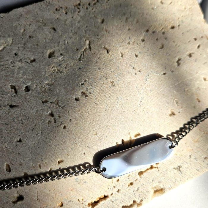 Βραχιόλι Αλυσίδα Πλακέτα - Ασημί - Image 2