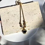 Βραχιόλι Αλυσίδα Με Κρεμαστή Καρδιά Μαύρη - Χρυσό - Image 2