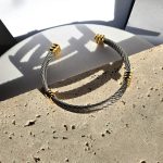 Βραχιόλι Χειροπέδα 3πλη Ενιαία - Ασημί, Χρυσό, Bronze - Image 2