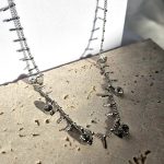 Κολιέ Αλυσίδα με Διαμαντάκια - Ασημί