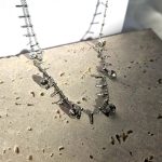 Κολιέ Αλυσίδα με Διαμαντάκια - Ασημί - Image 3