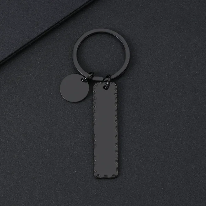 Μπρελόκ με Δυνατότητα Χάραξης Πλακέτα με Ανάγλυφο Περίγραμμα - Μαύρο - Image 3