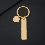 Μπρελόκ με Δυνατότητα Χάραξης Πλακέτα με Ανάγλυφο Περίγραμμα - Χρυσό