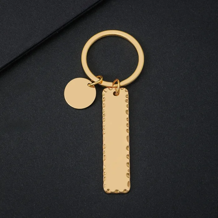 Μπρελόκ με Δυνατότητα Χάραξης Πλακέτα με Ανάγλυφο Περίγραμμα - Χρυσό - Image 3