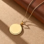 Κολιέ Με Δυνατότητα Χάραξης Circle - Χρυσό
