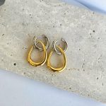 Σκουλαρίκια Double O Cric - Δίχρωμα - Image 2