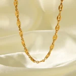 Κολιέ Αλυσίδα Αληλλένδετη - Χρυσό