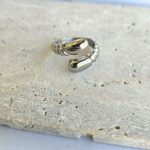 Δαχτυλίδι Ρυθμιζόμενο Ζαγρέ - Ασημί - Image 2