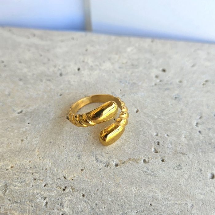 Δαχτυλίδι Ρυθμιζόμενο Ζαγρέ - Χρυσό - Image 2