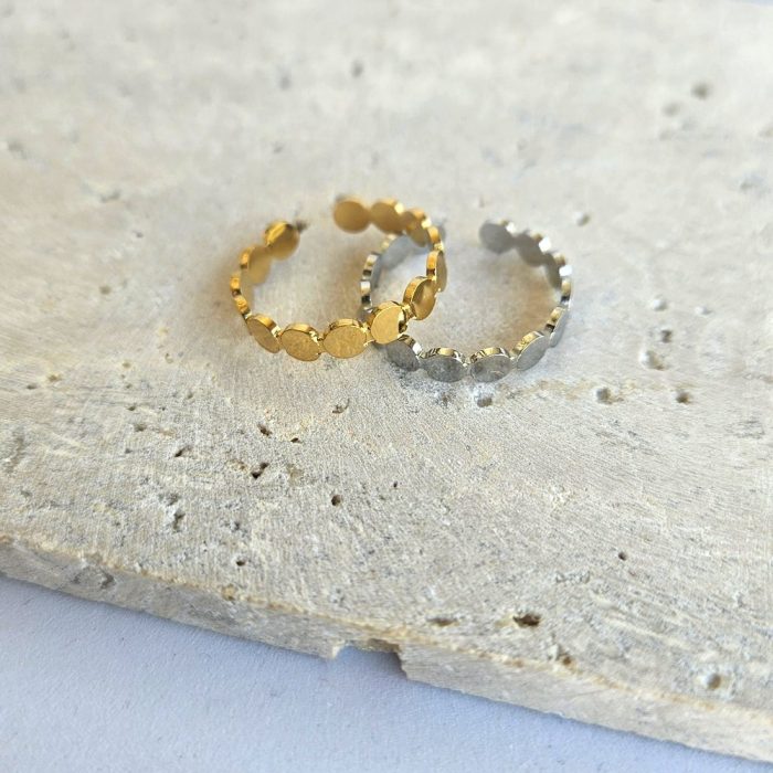 Δαχτυλίδι Σεβαλιέ Ρυθμιζόμενο Moby - Ασημί - Image 2