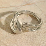 Δαχτυλίδι Ρυθμιζόμενο Open Style - Ασημί