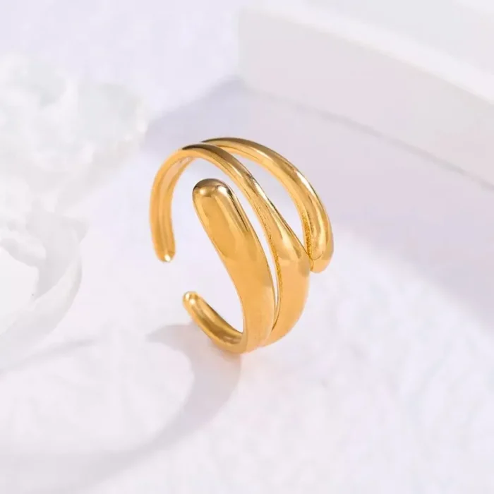 Δαχτυλίδι Triple Hug - Χρυσό - Image 3