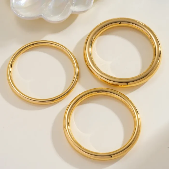 Βραχιόλι Χειροπέδα Minimal Circle - Χρυσό - Image 2