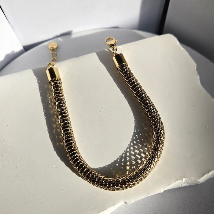 Βραχιόλι Αλυσίδα Snake Circle - Χρυσό - Image 2