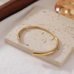 Βραχιόλι Χειροπέδα Minimal Half Circle - Χρυσό