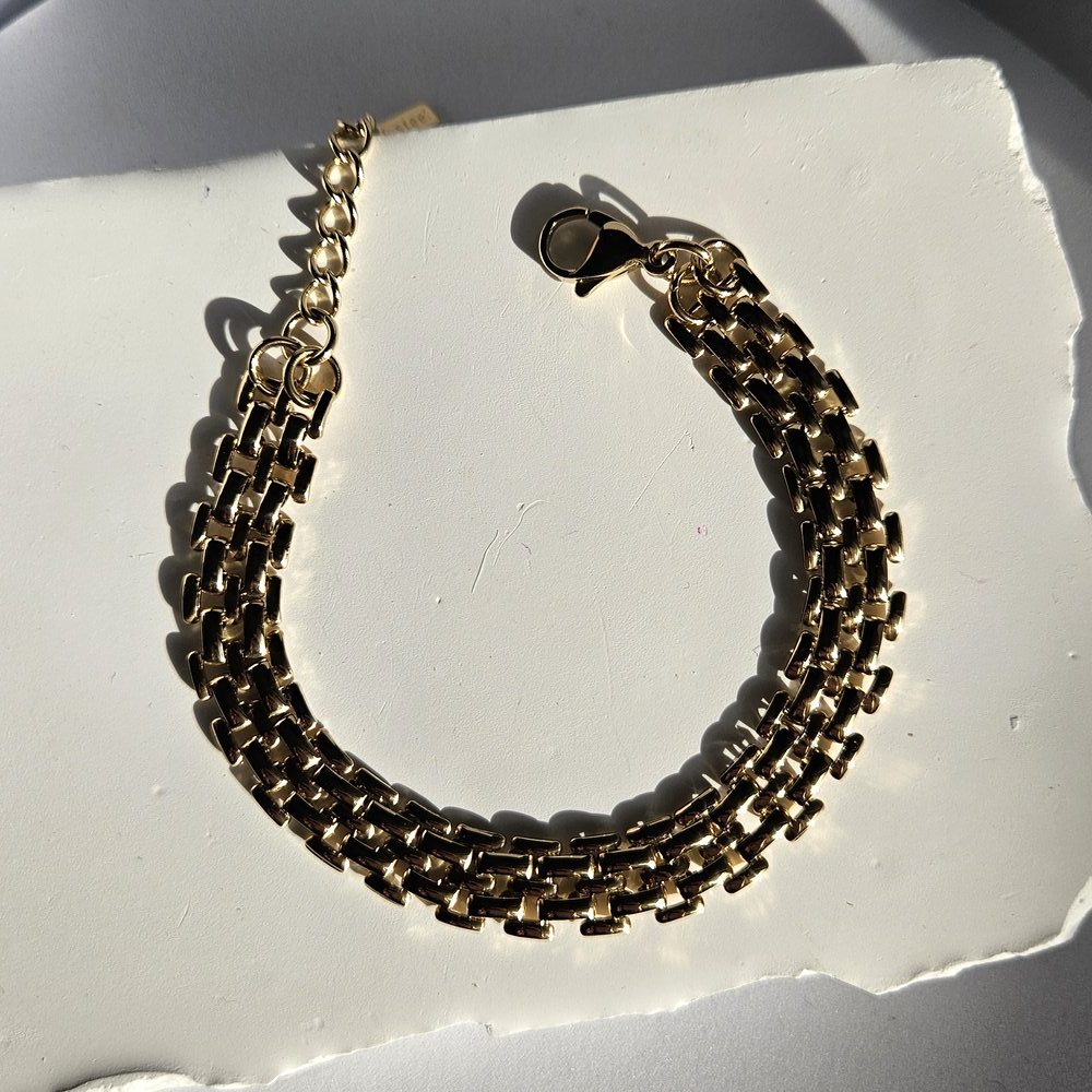 gunaikeia-vraxiolia-atsalina-kosmima-online (9) Βραχιόλι Αλυσιδάκι Τριπλό - Χρυσό - Image 1