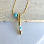 Κολιέ Κύλινδρος με Ματάκι - Χρυσό - Image 3