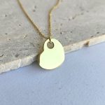 Κολιέ Αλυσίδα Καρδιά Πλακέτα - Χρυσό