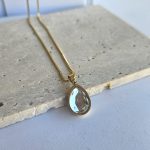 Κολιέ με Διάφανο Πετράδι - Χρυσό